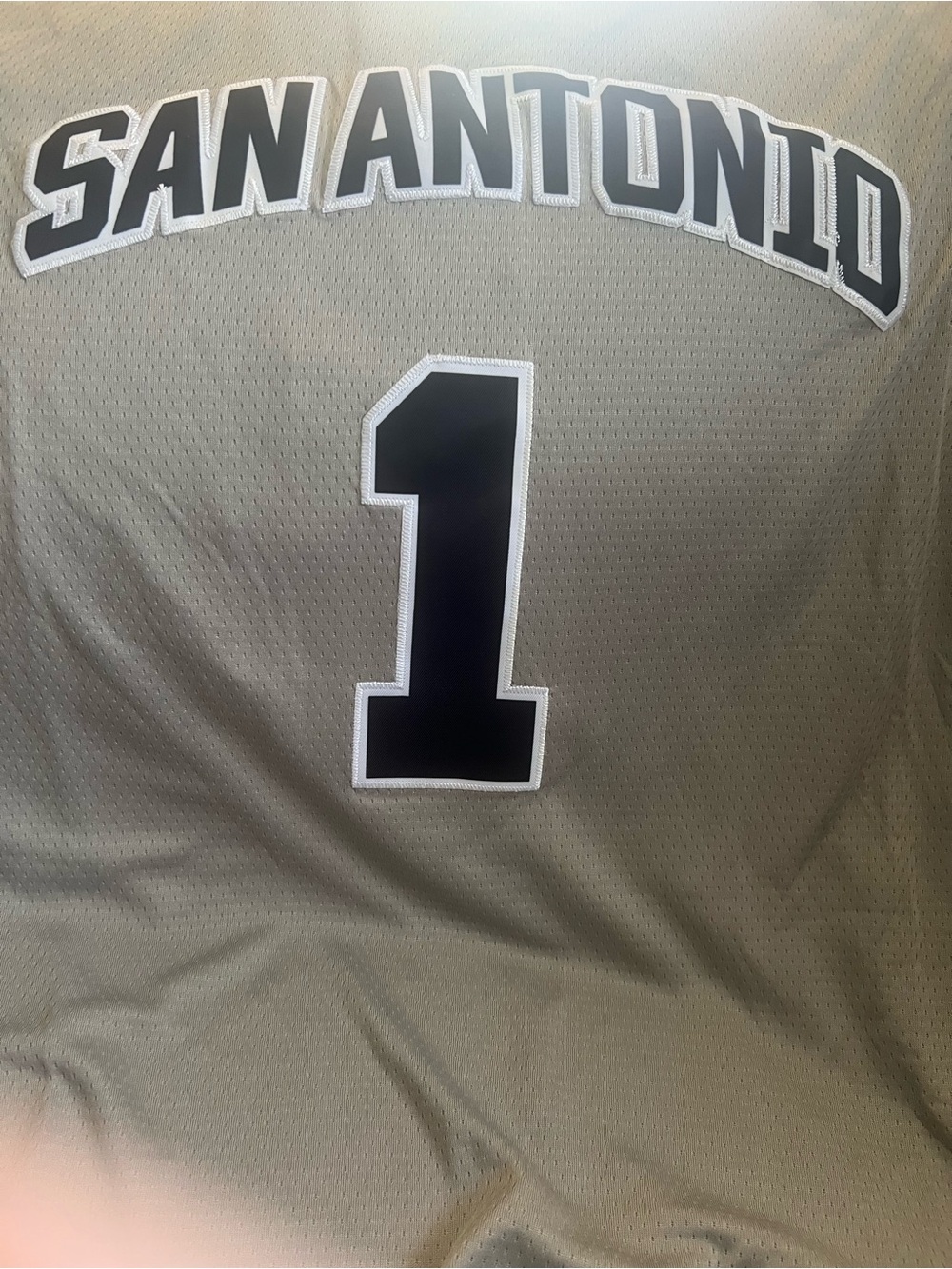 WEMBANYAMA SPURS MENS UNISEX XL SWINGMAN JERSEY GRAY BLACK NWT